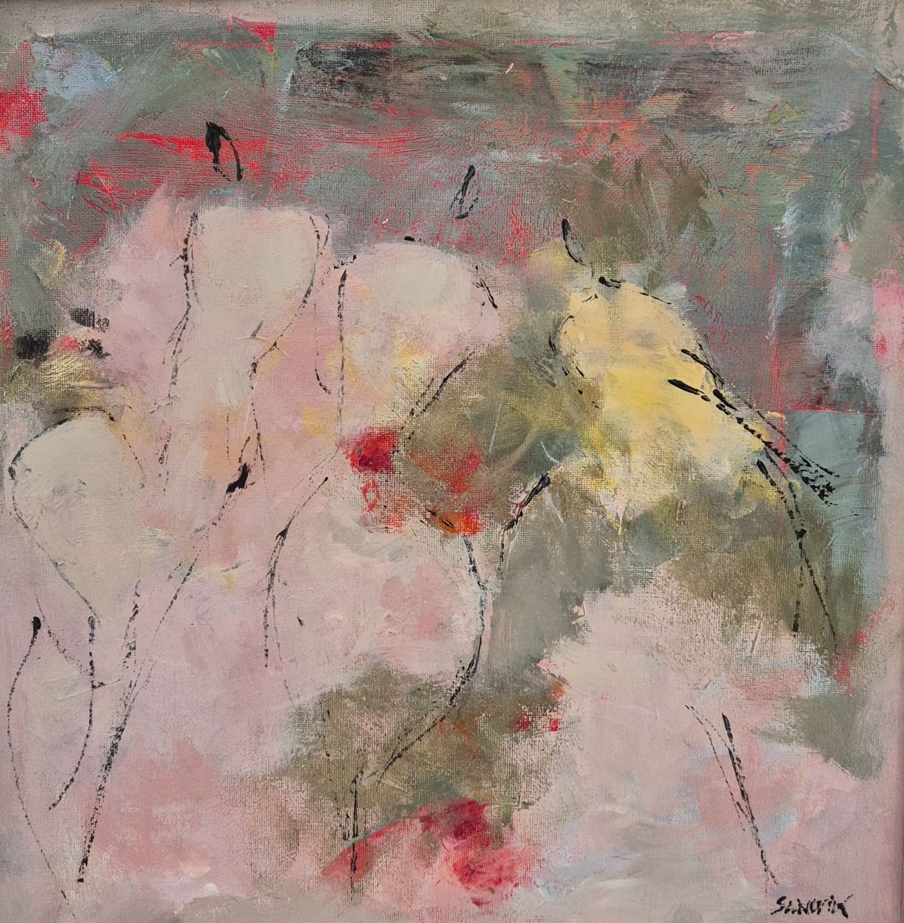 Abstrakt maleri 3gulvvase vaser kunst skulpturer gulvvase keramik abstrakt bronzeskulpturer bronzeskulptur unika abstrakt 