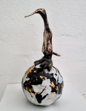 gulvvase vaser kunst skulpturer gulvvase keramik abstrakt bronzeskulpturer bronzeskulptur puder kunst